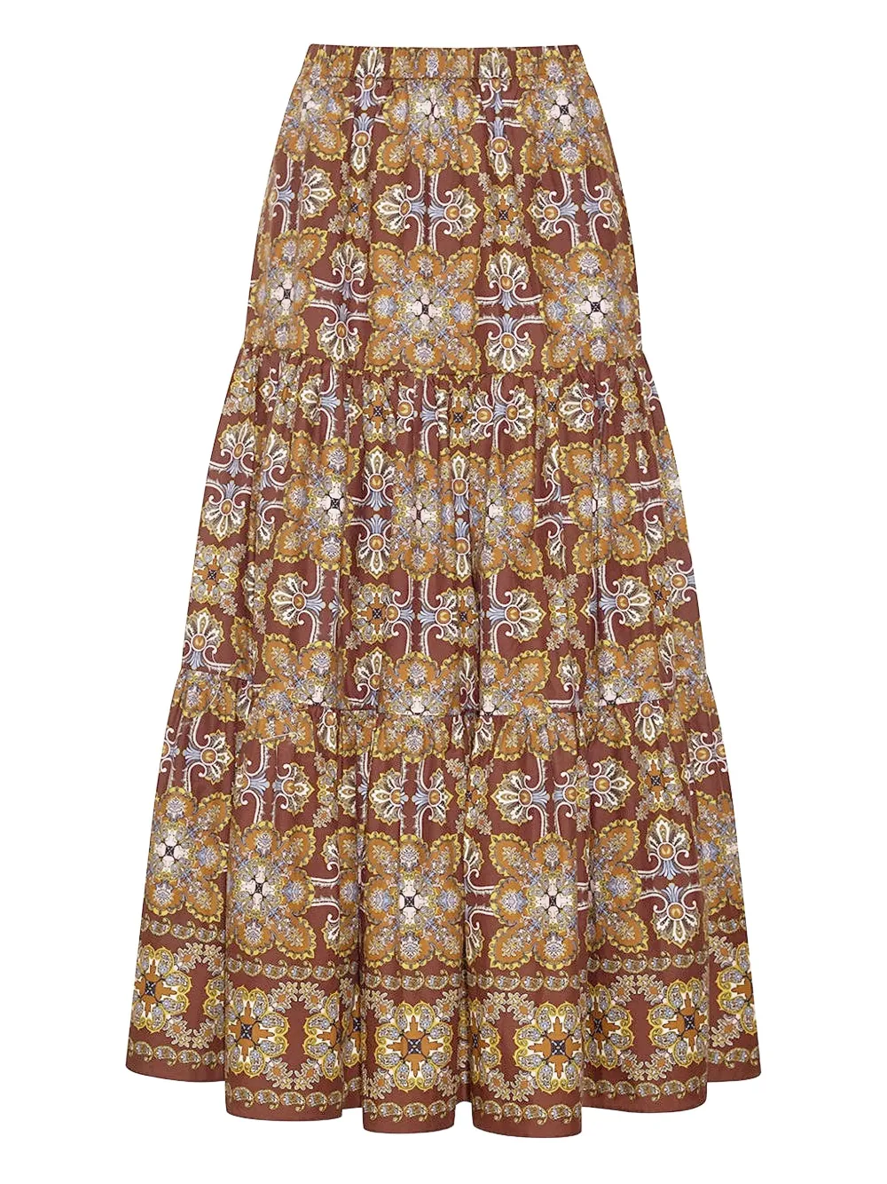 Cara Cara Melanie patterned midi skirt | Brown | Image 1