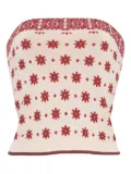 Cara Cara Montgommery floral-pattern knit top - Neutrals