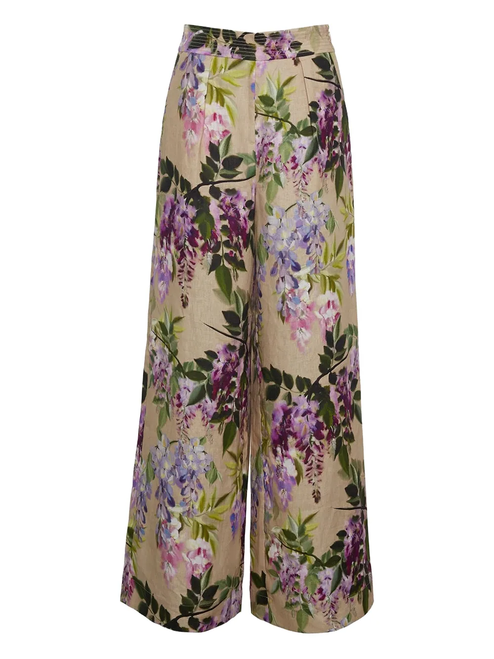 Cara Cara Josephine Floral-print Linen Trousers In Multi