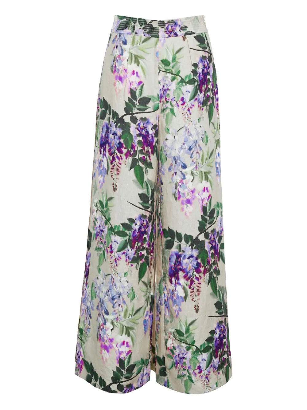 Cara Cara Josephine floral-print linen trousers | Neutrals | Image 1