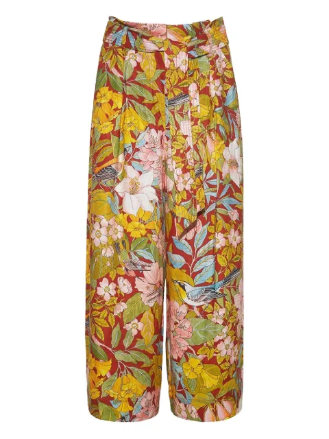 Cara Cara  Palmer floral-print belted trousers