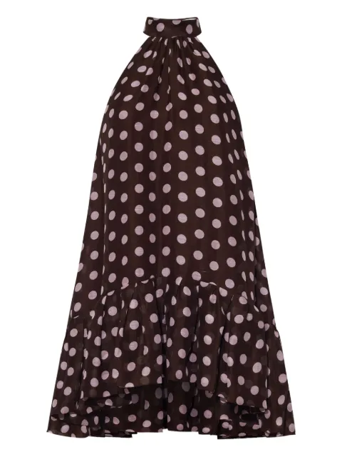 Cara Cara kort polkaprikket flæsekjole