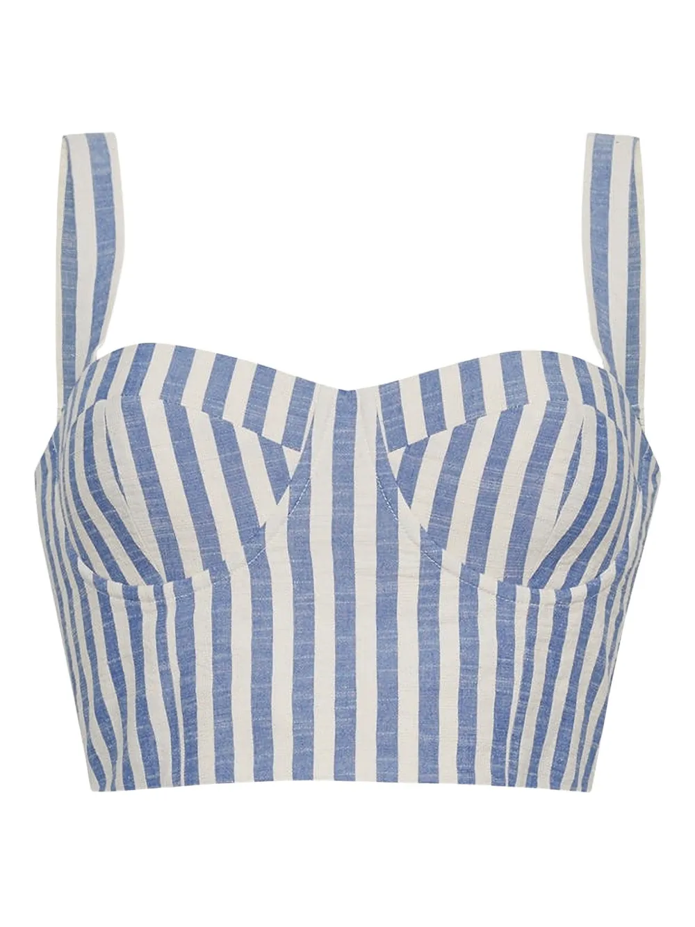 Cara Cara Claudine Striped Top In Blue
