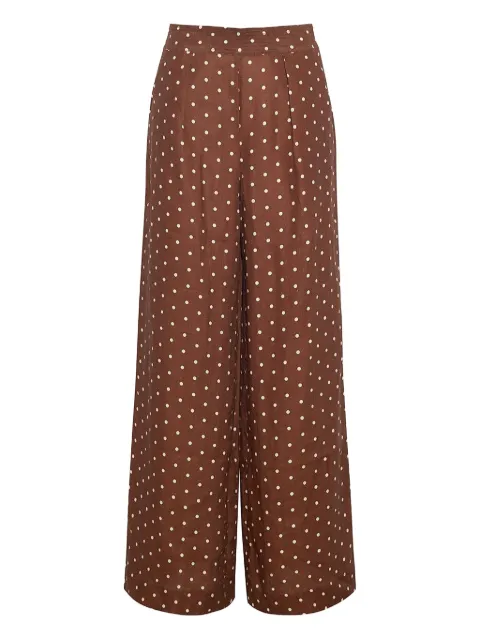 Cara Cara Josephine polka-dot linen trousers