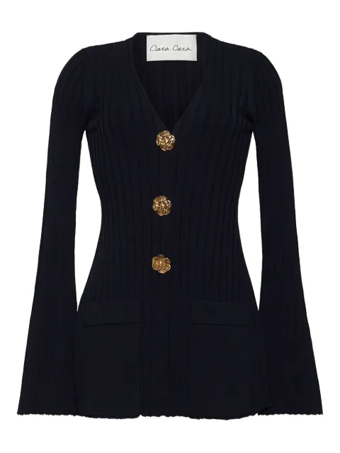 Cara Cara Estella ribbed bell-sleeve top