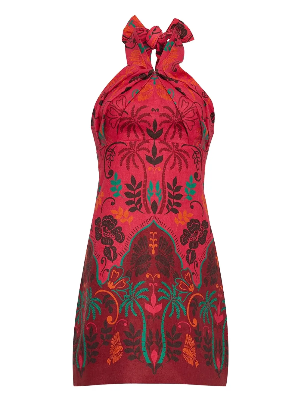 Cara Cara halterneck floral-print mini dress - Pink