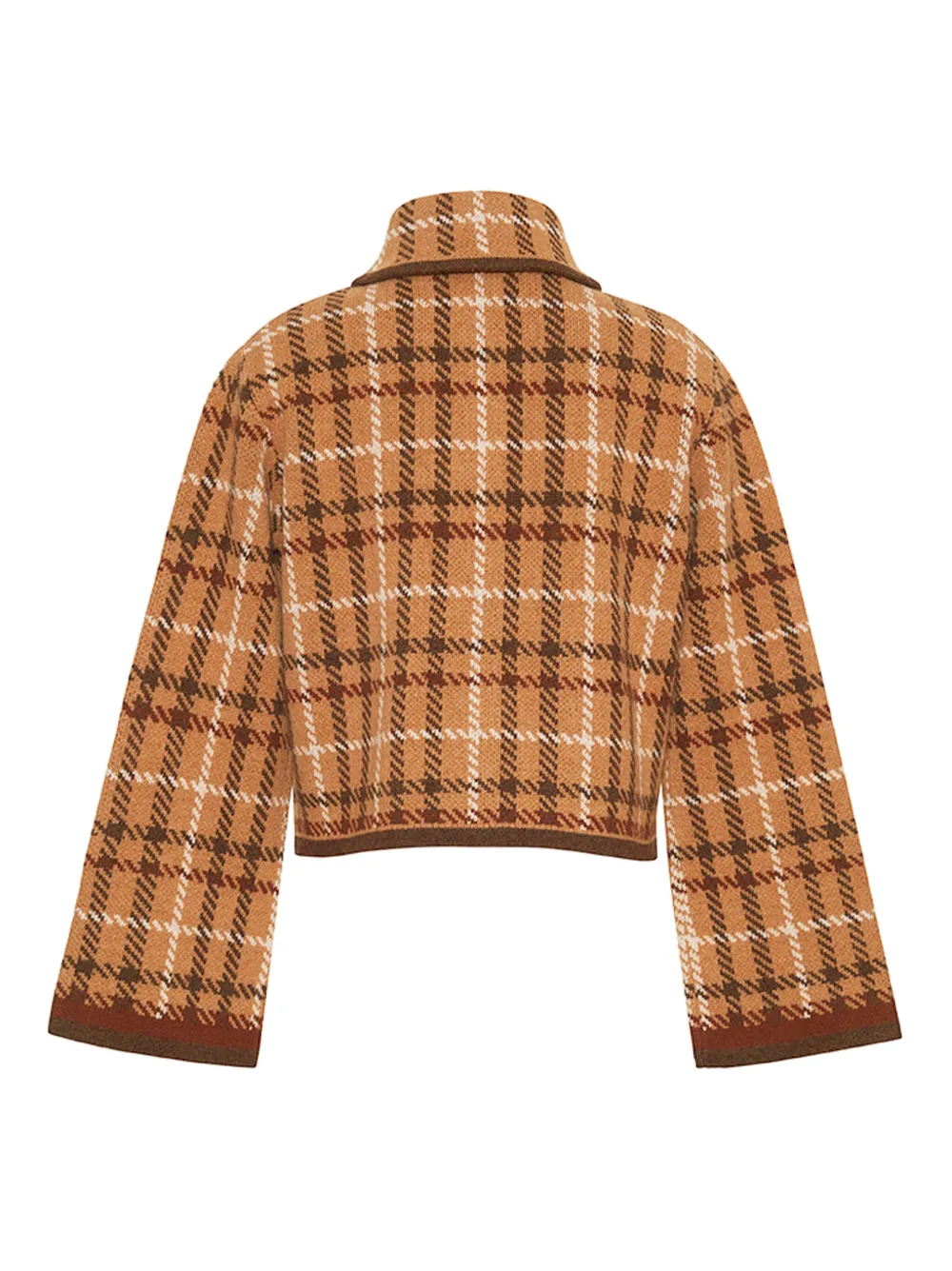 Delilah Plaid-Jacquard Cardigan