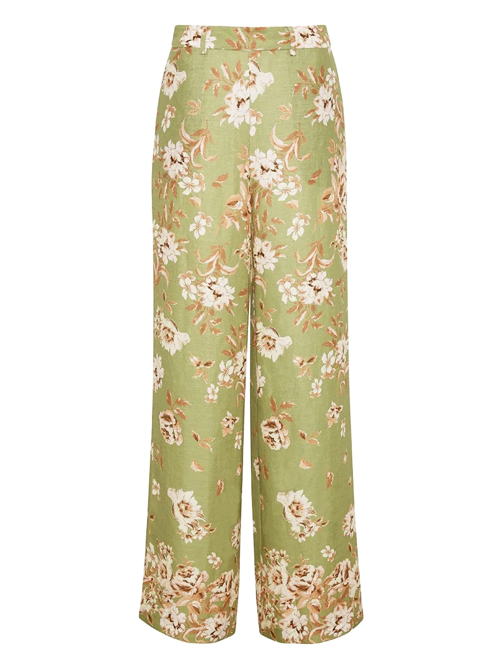 Cara Cara Mayflower floral-print linen trousers | Green | Image 1