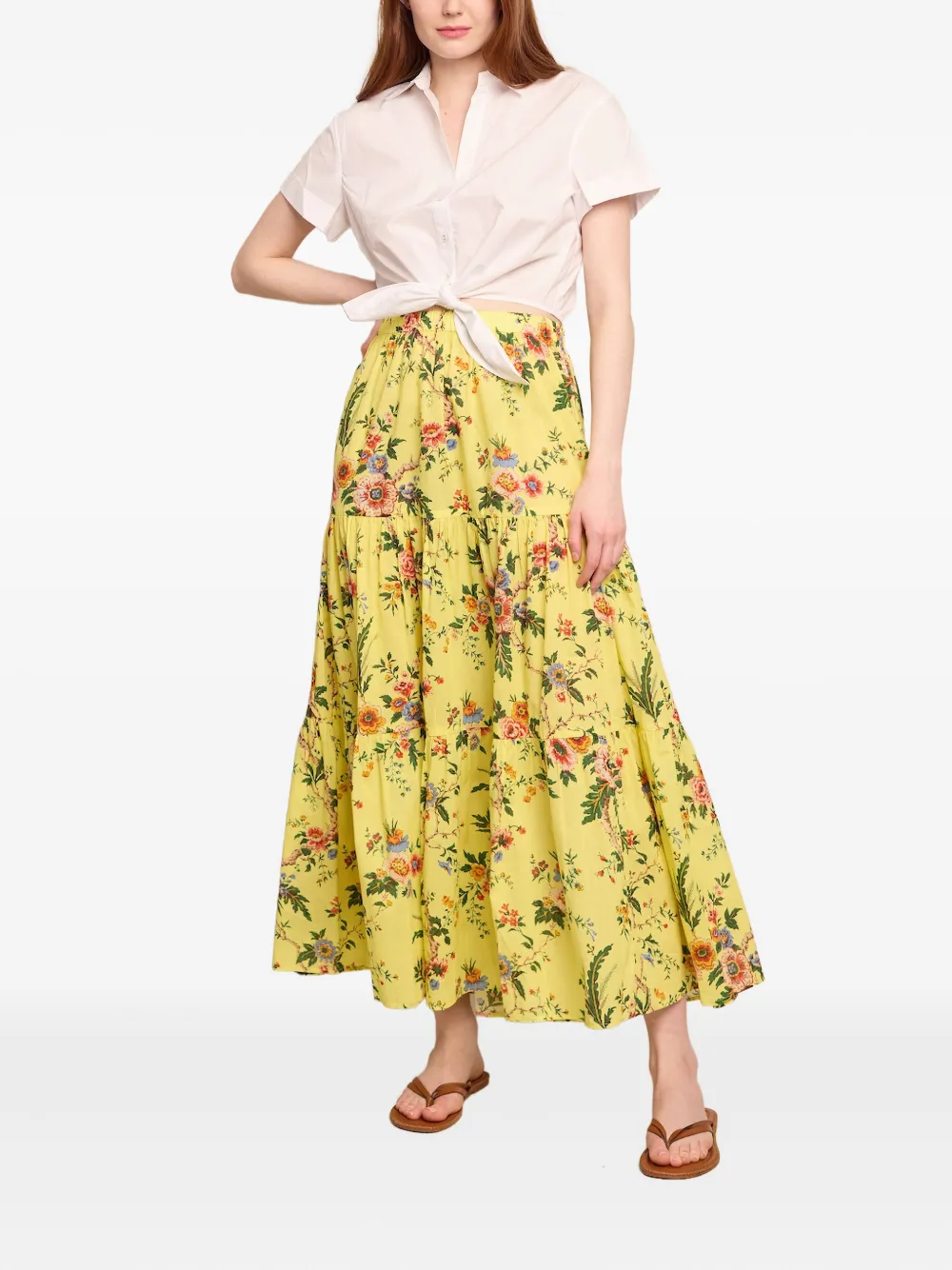 Floral Tiered Skirt