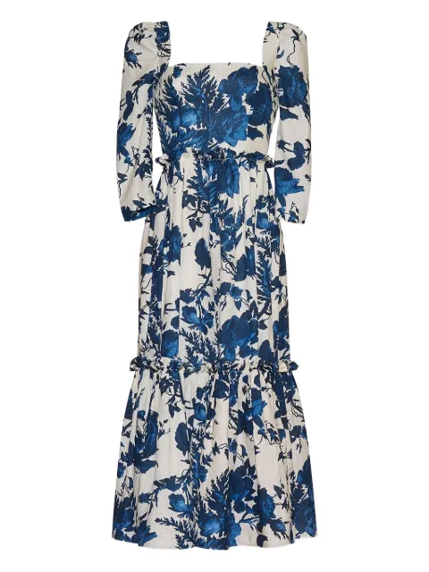 Cara Cara puff-sleeve tiered dress