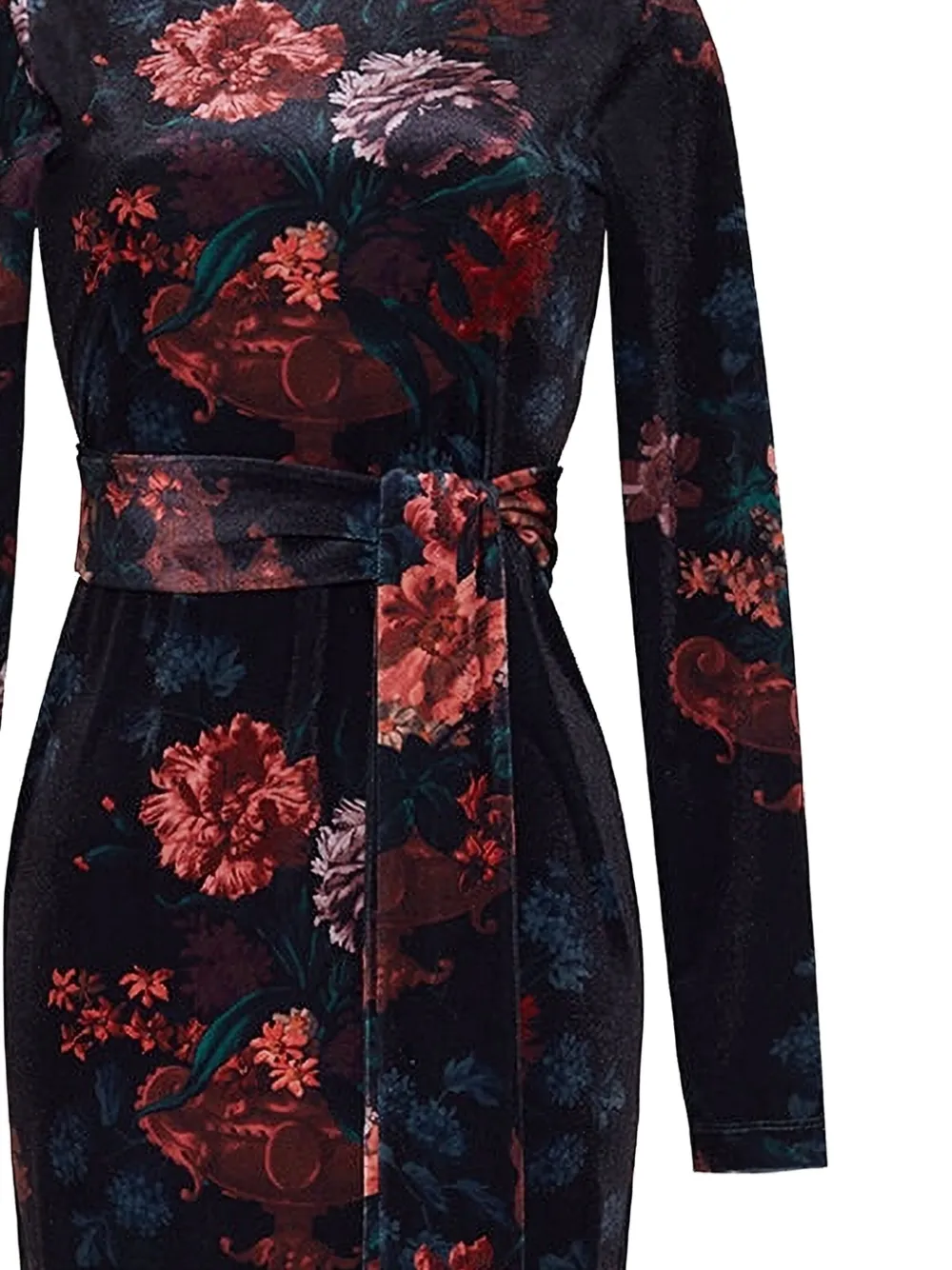 Piper Floral-Print Turtleneck Midi Dress