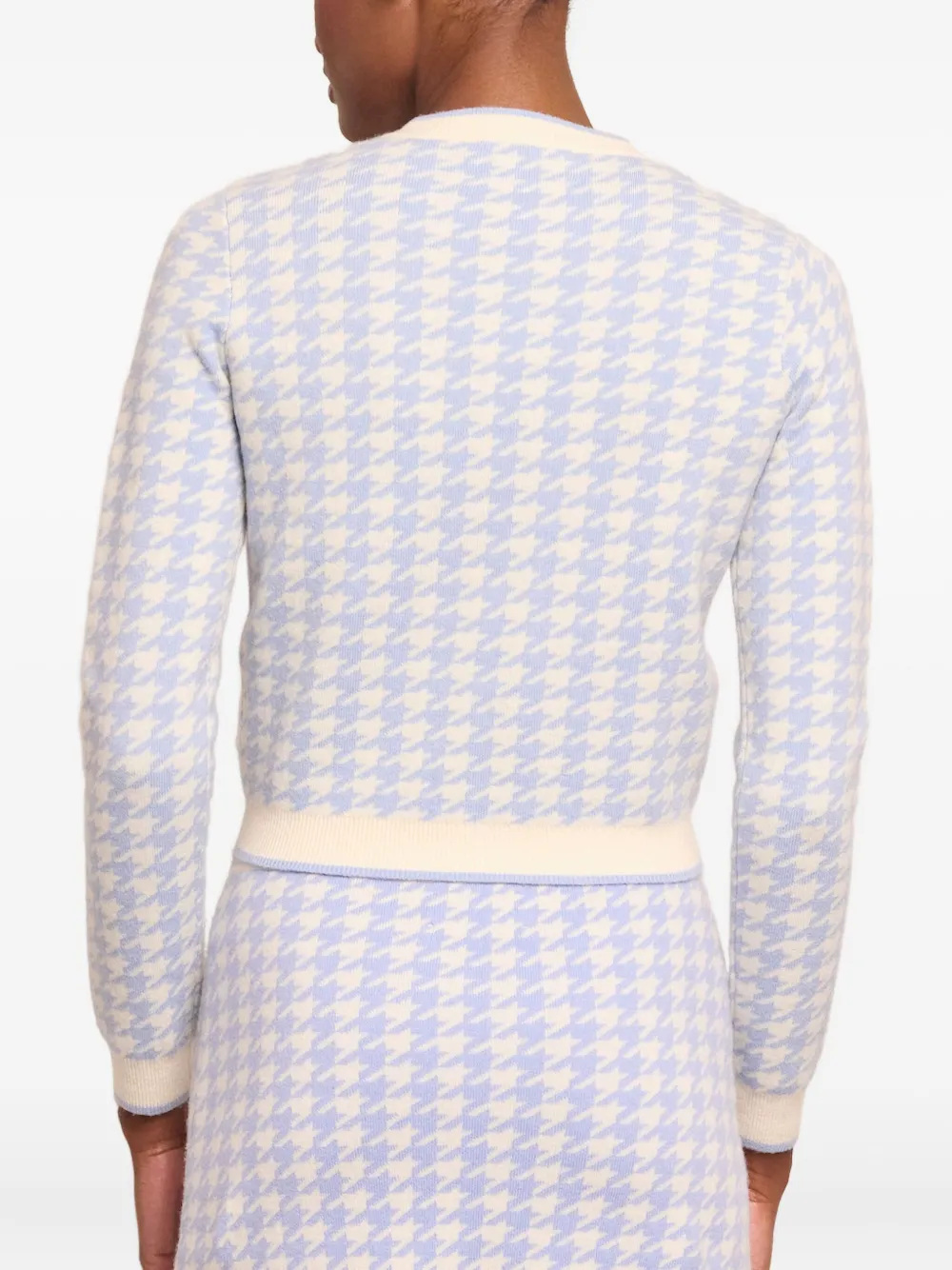  Cara Cara Priscilla Houndstooth Buttoned Cardigan - Blue 
