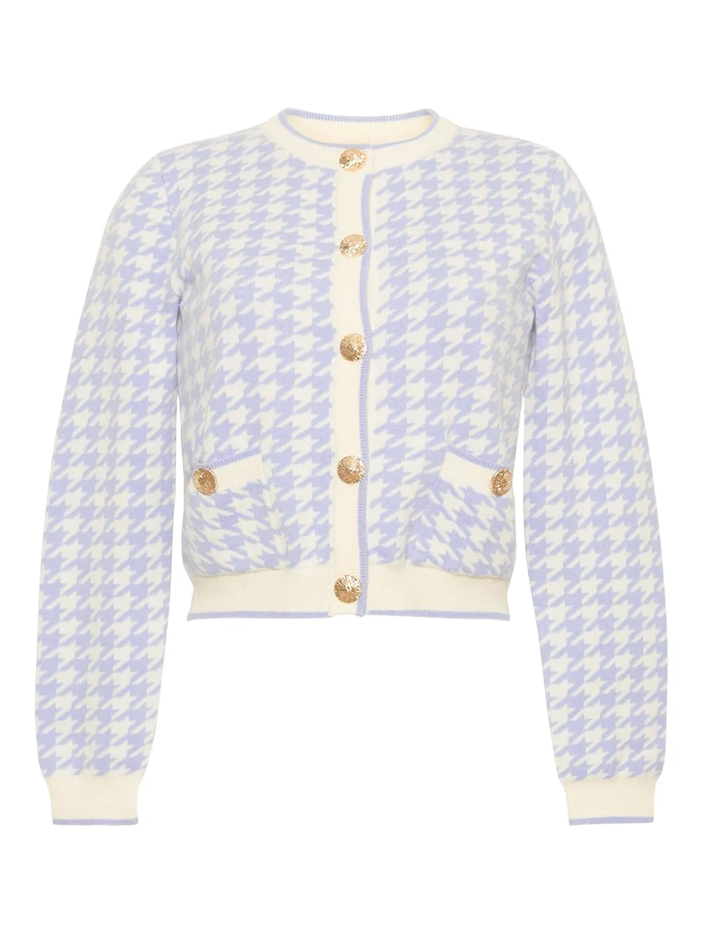 Cara Cara Priscilla houndstooth buttoned cardigan - Blau
