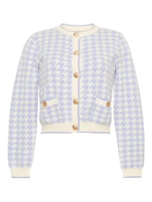 Checked Jacquard Cardigan