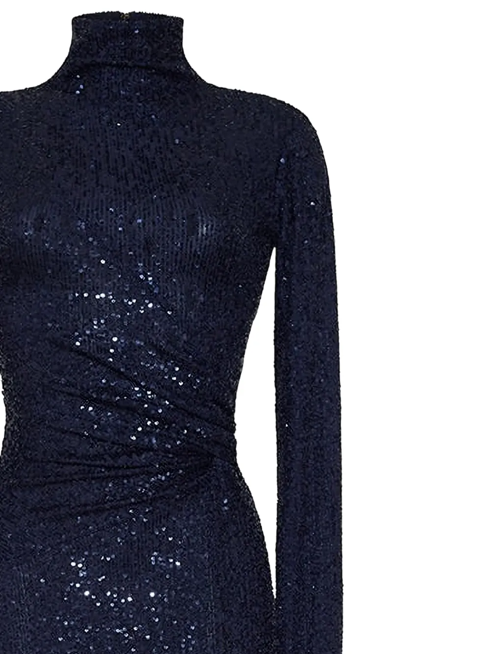 Cara Cara Ryan midi-jurk met pailletten en hoge hals - Blauw