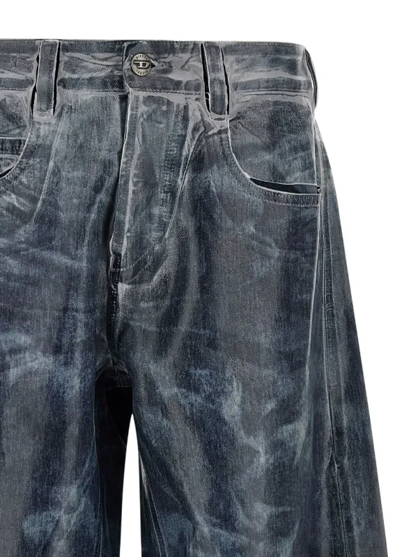 Diesel ストーンウォッシュ シリコンキャスト ジーンズ | グレー