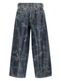 Diesel stonewashed silicone-cast jeans - Grey