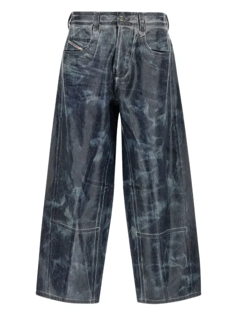 Diesel stonewashed silicone-cast jeans