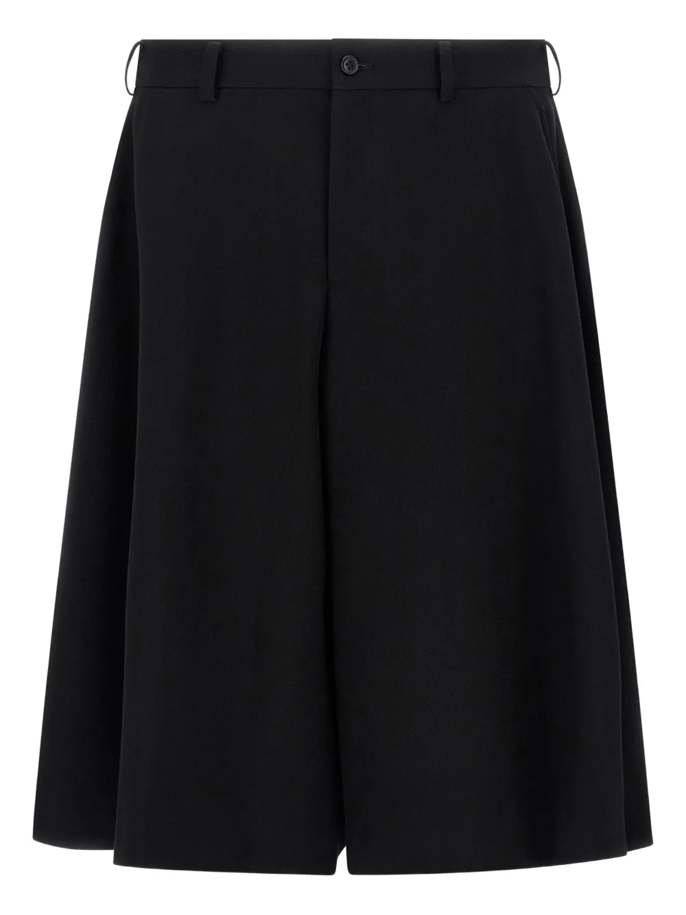 Comme des Garçons Homme Plus شورت بقصة واسعة وكسرات | أسود | Image 1