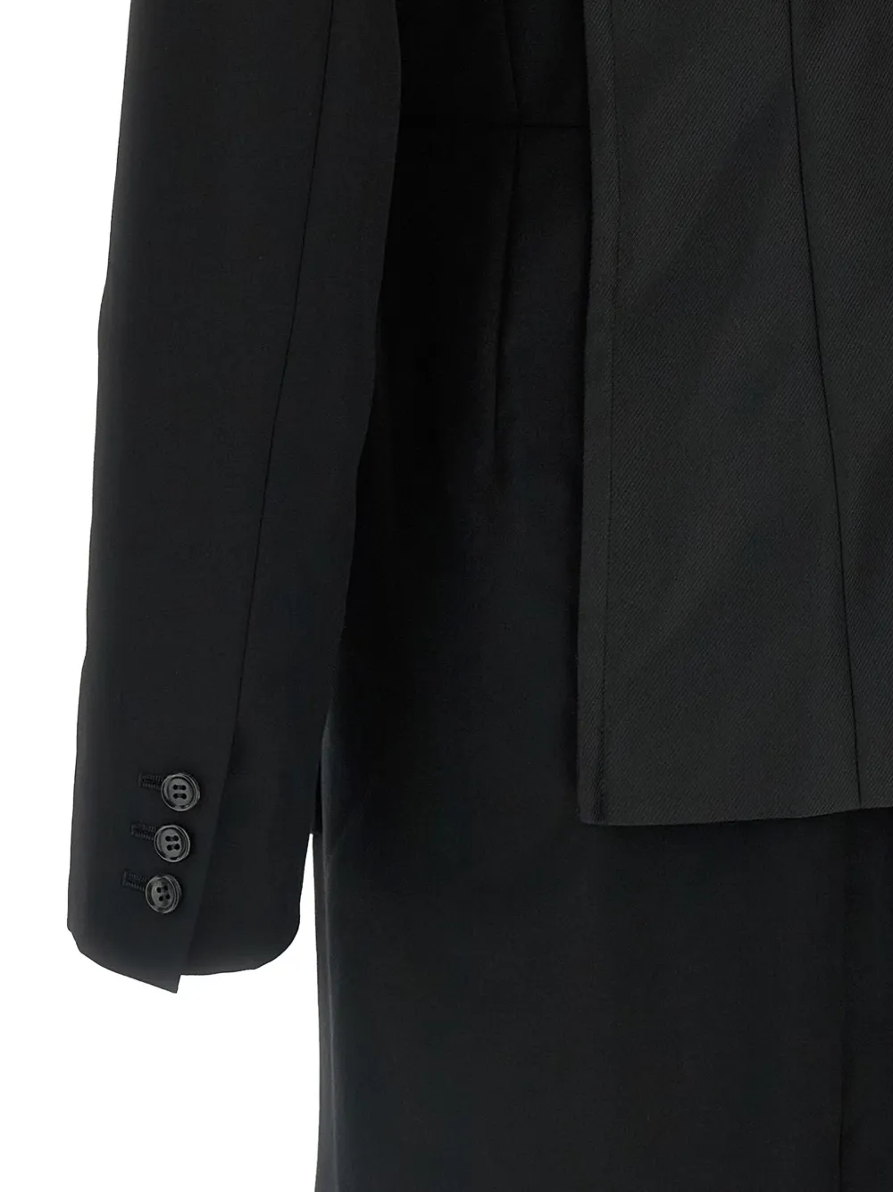 Comme Des Garçons Homme Deux Double-layer Tailcoat Jacket In Black