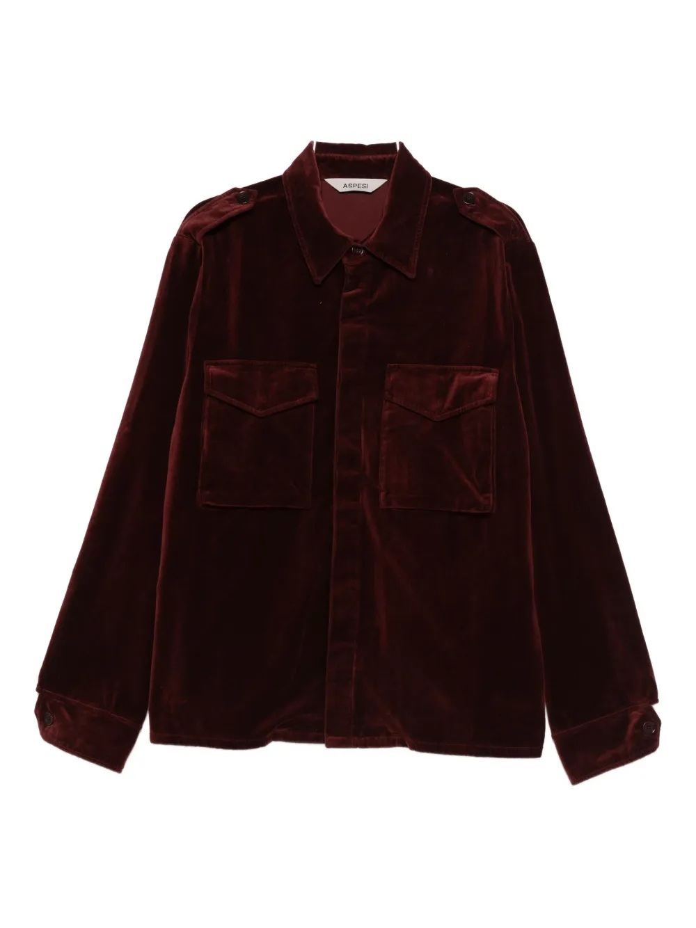 ASPESI chest-pockets velvet jacket | Red | Image 1