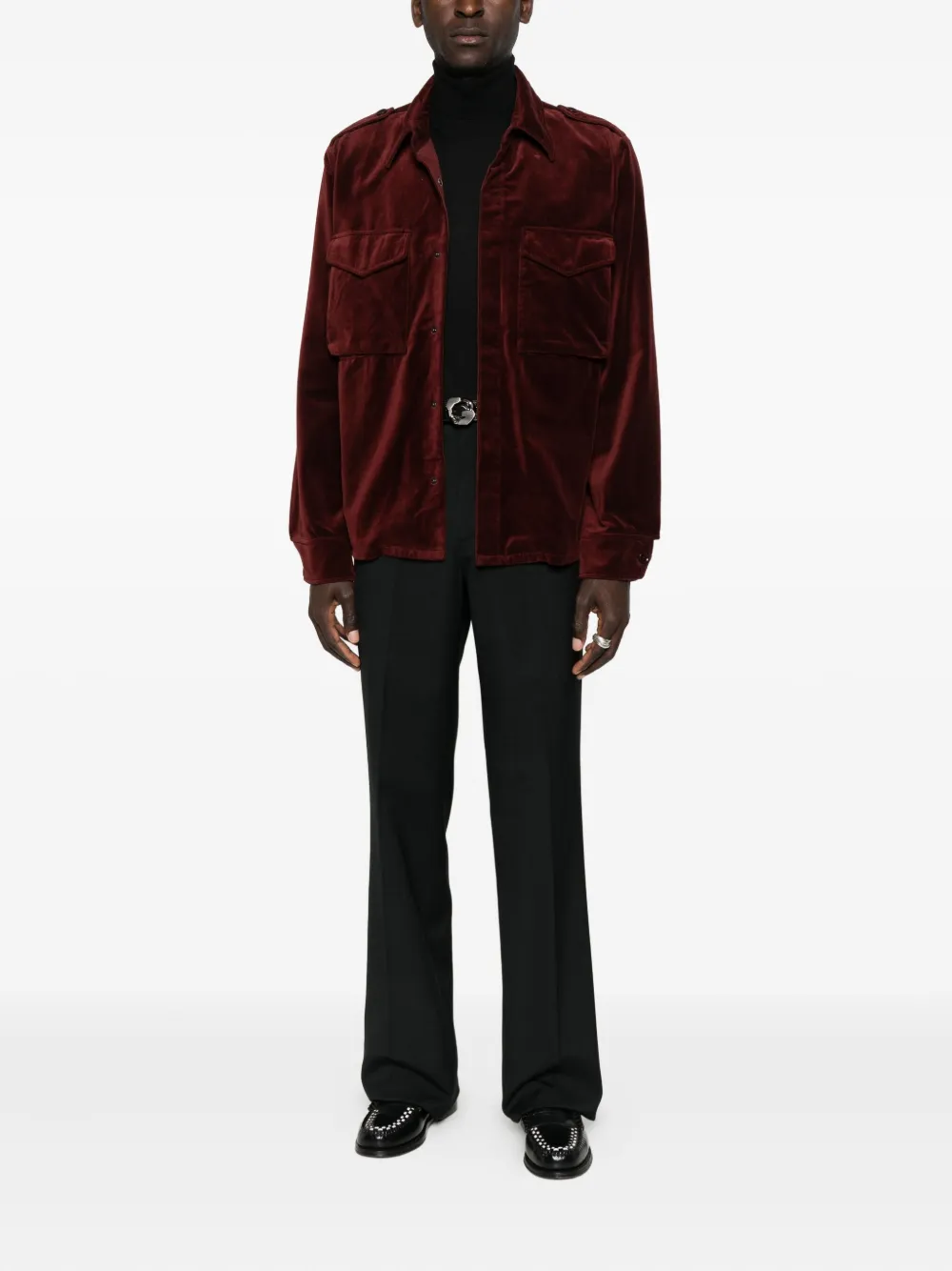 ASPESI chest-pockets velvet jacket | Shirt Jackets | Image 2