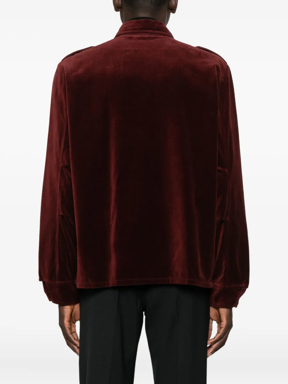 ASPESI Fluwelen jack met borstzakken Rood