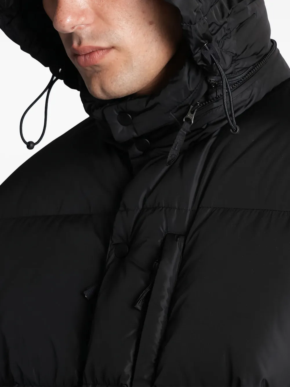 Aspesi Hooded Padded Jacket In Black