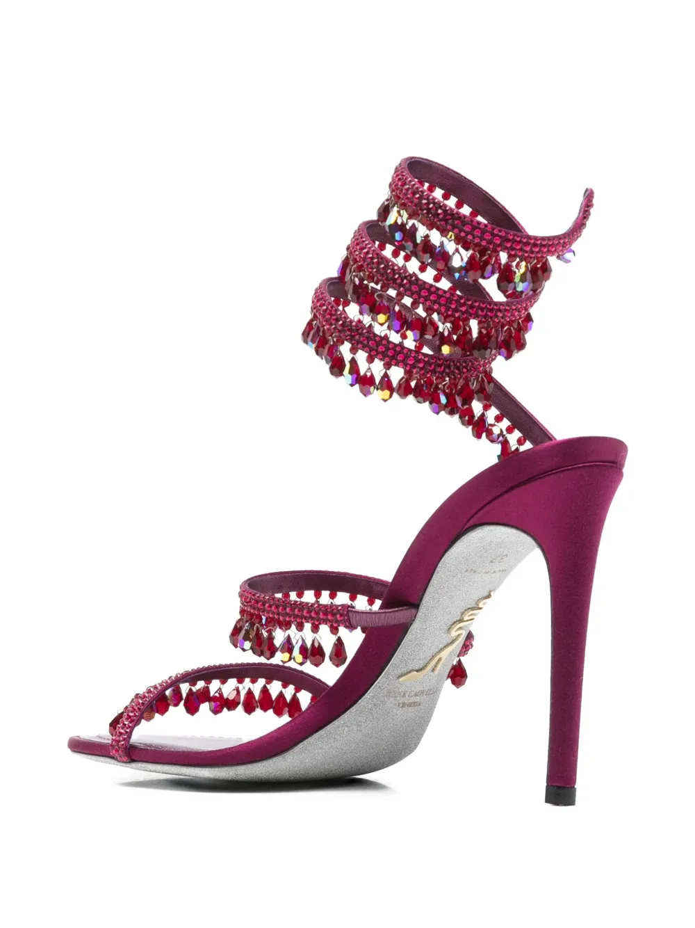René Caovilla 105mm Chandelier sandalen Paars