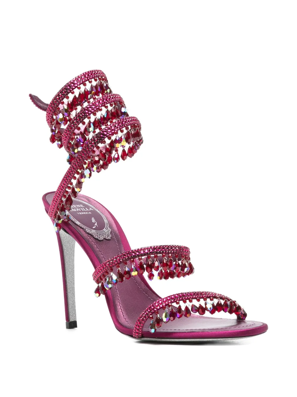 René Caovilla 105mm Chandelier sandalen Paars