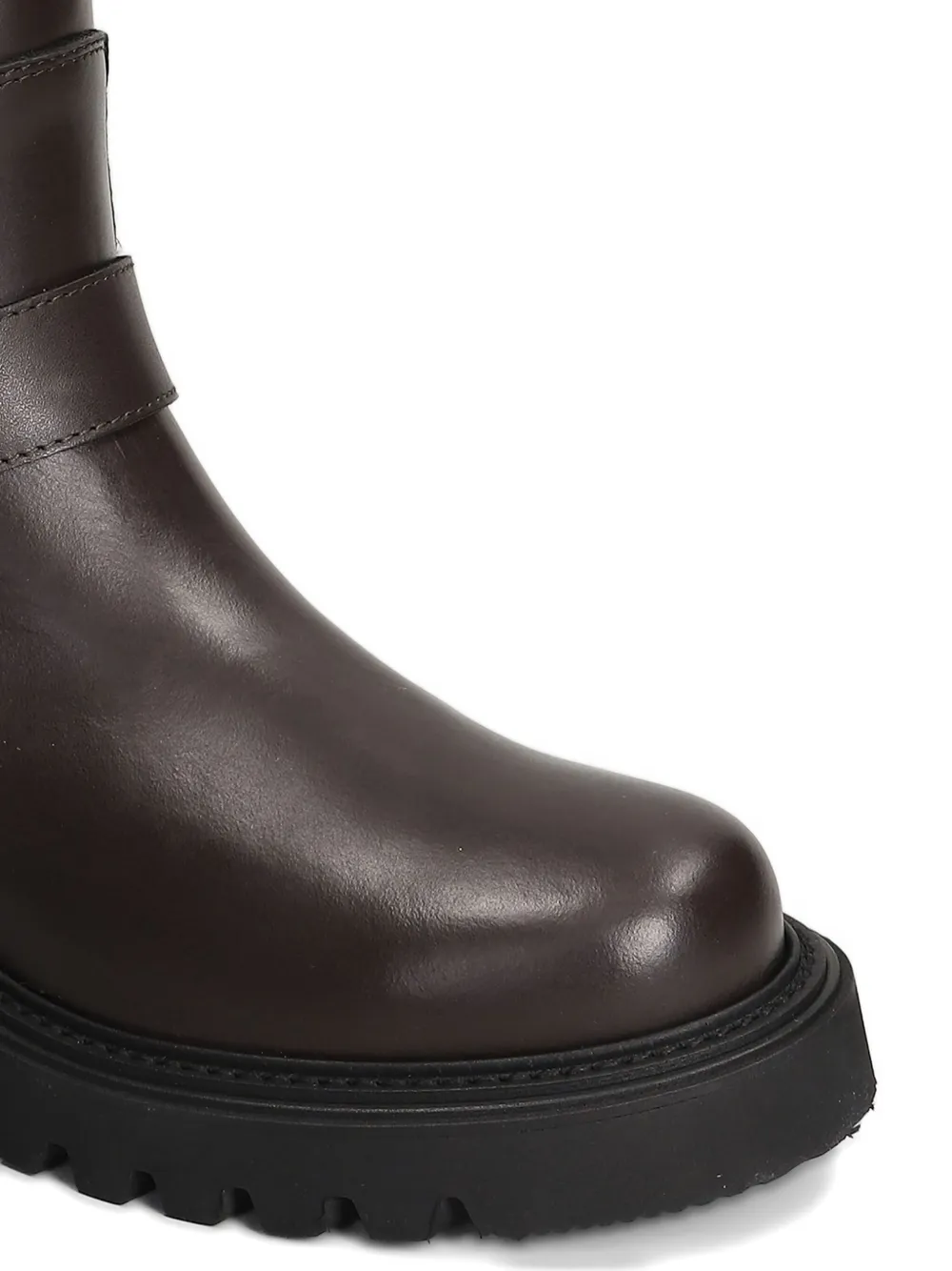 Via Roma 15 50 mm Buckle laarzen met plateauzool Bruin