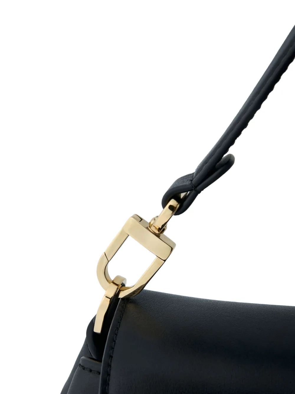 Totême T-lock Leather Shoulder Bag In Black