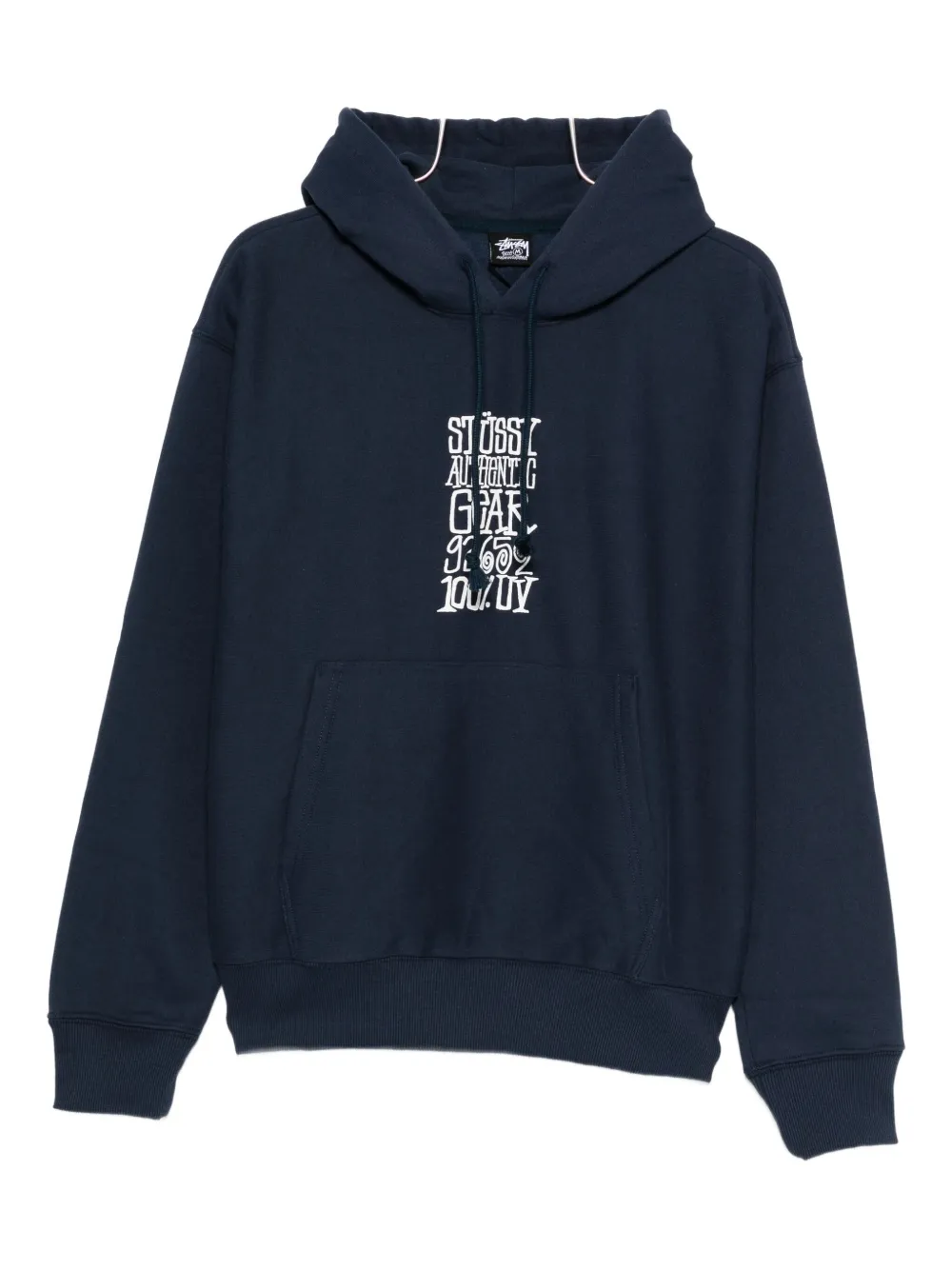 Stussy Text-print Hoodie In Blue