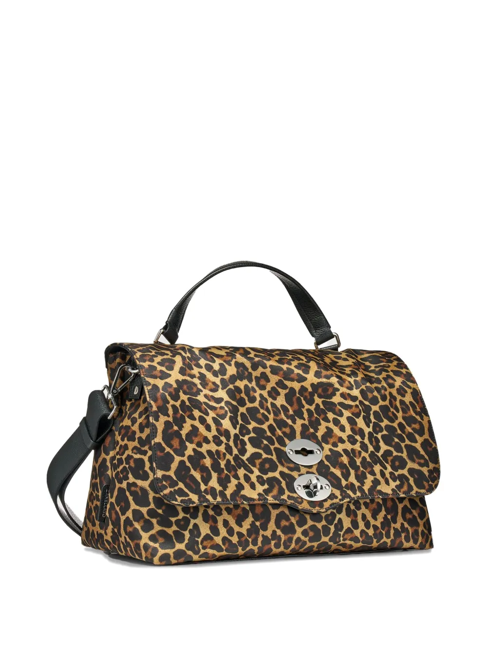 Zanellato Leren Postman tas met dierenprint - Beige