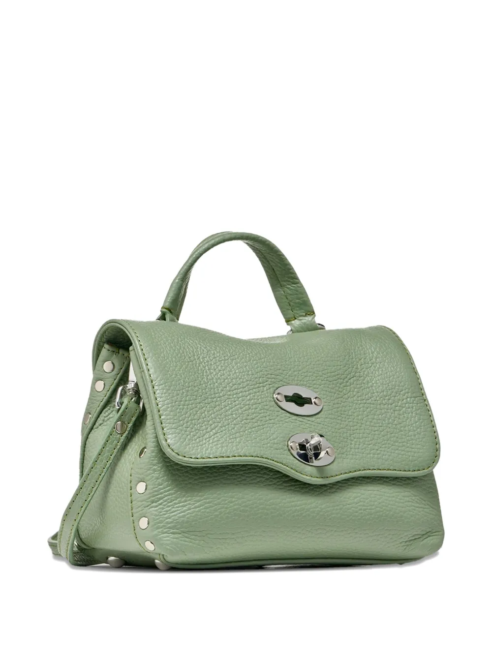 Zanellato Postina Daily Baby Handbag In Green Leather In Green