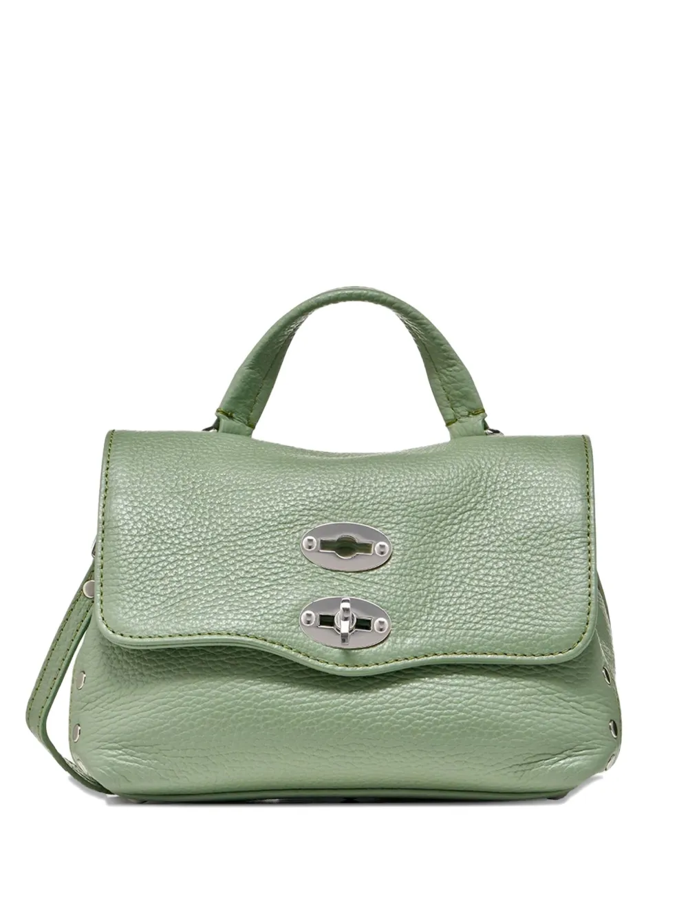 Zanellato Postina Daily Baby Handbag In Green Leather In Green