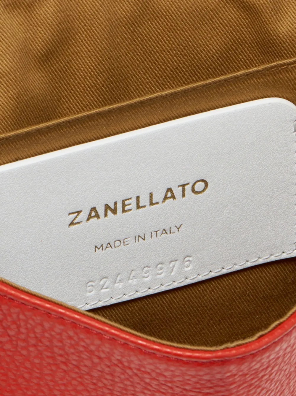 Zanellato Baby Postina Bag In Hammered Leather Red With Shoulder Strap In Red
