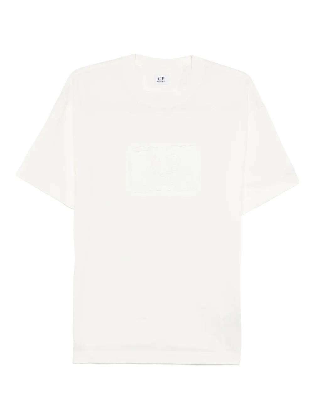 C.P. Company playera con logo en relieve | blanco | Image 1