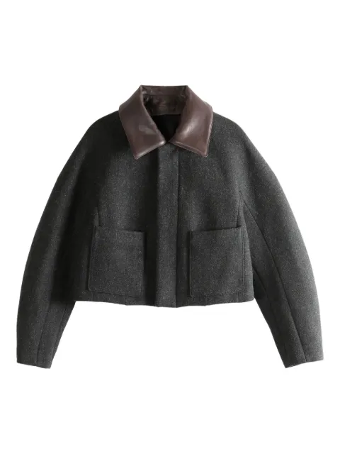 Auralee pocket collared jacket