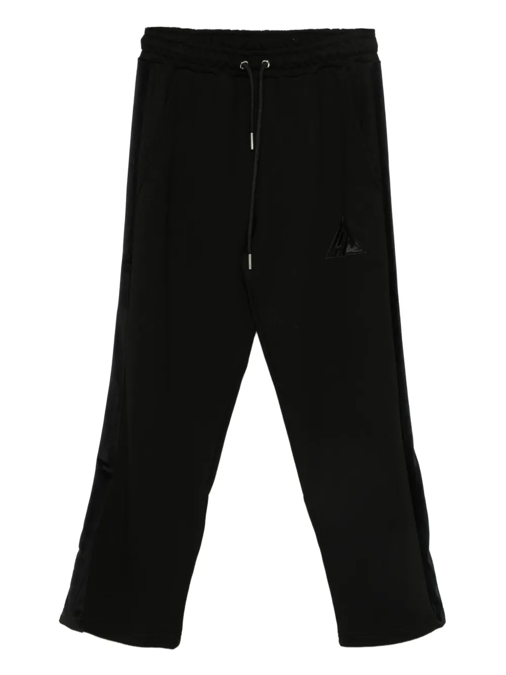 LES HOMMES Trainingsbroek met geborduurd logo Zwart