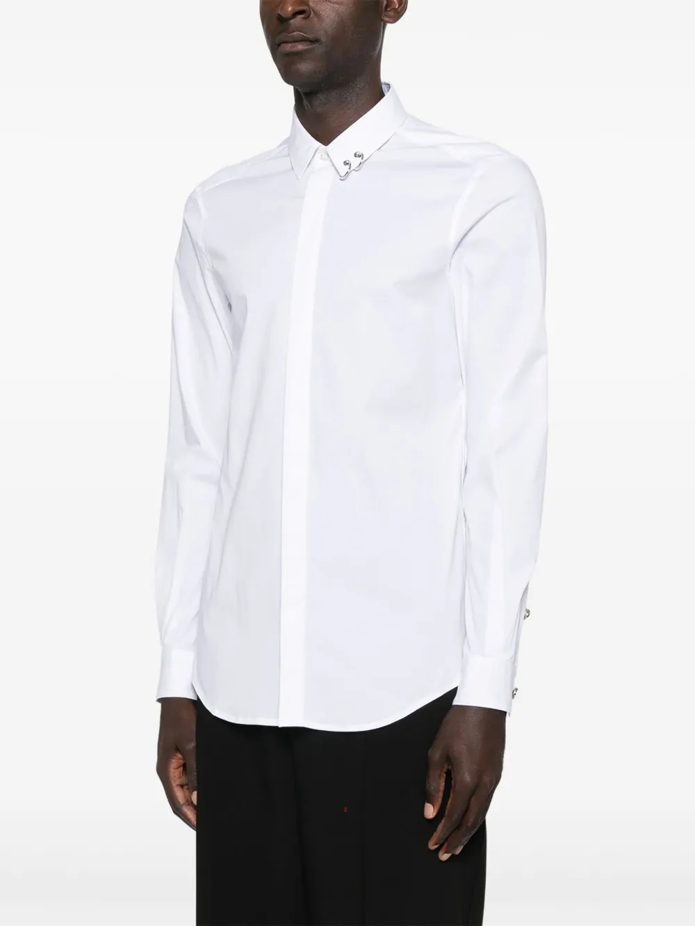 LES HOMMES Overhemd met ringlets Wit