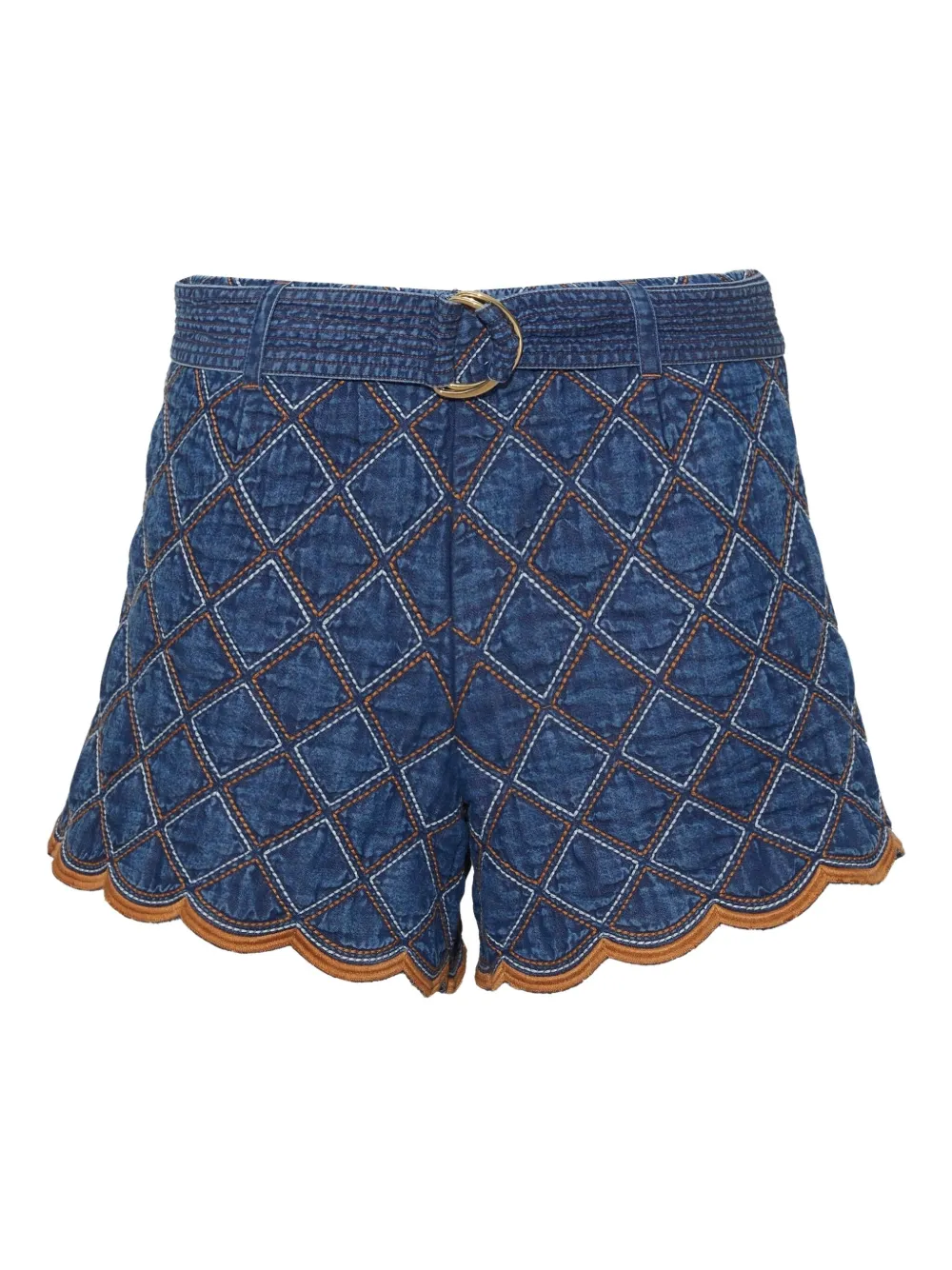 Cara Cara Shorts Violet con orlo a smerlo - Blu