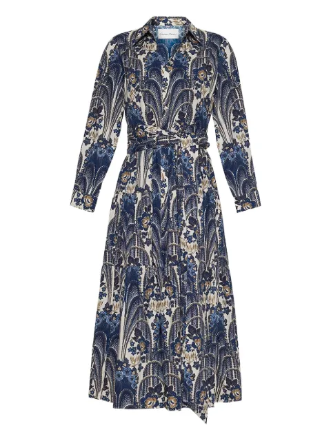 Cara Cara paisley-print tiered shirt dress