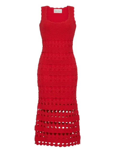 Cara Cara vestido midi de crochet