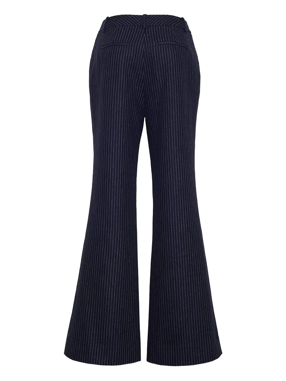 Cara Cara Tristan Pinstriped Brushed Wool-blend Flared Pants In Multi