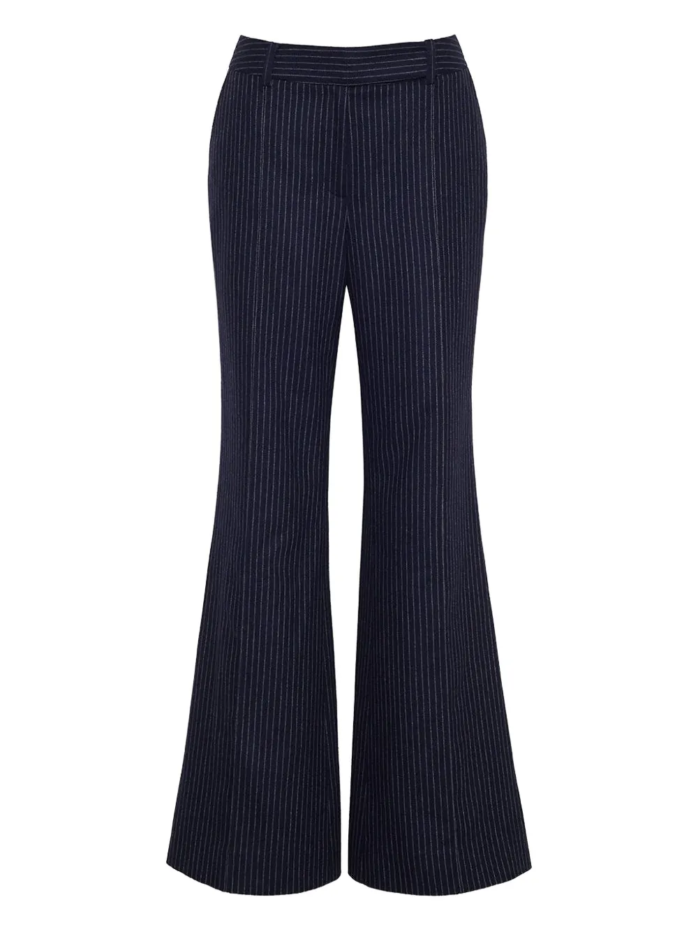 Cara Cara Tristan Pinstriped Brushed Wool-blend Flared Pants In Multi