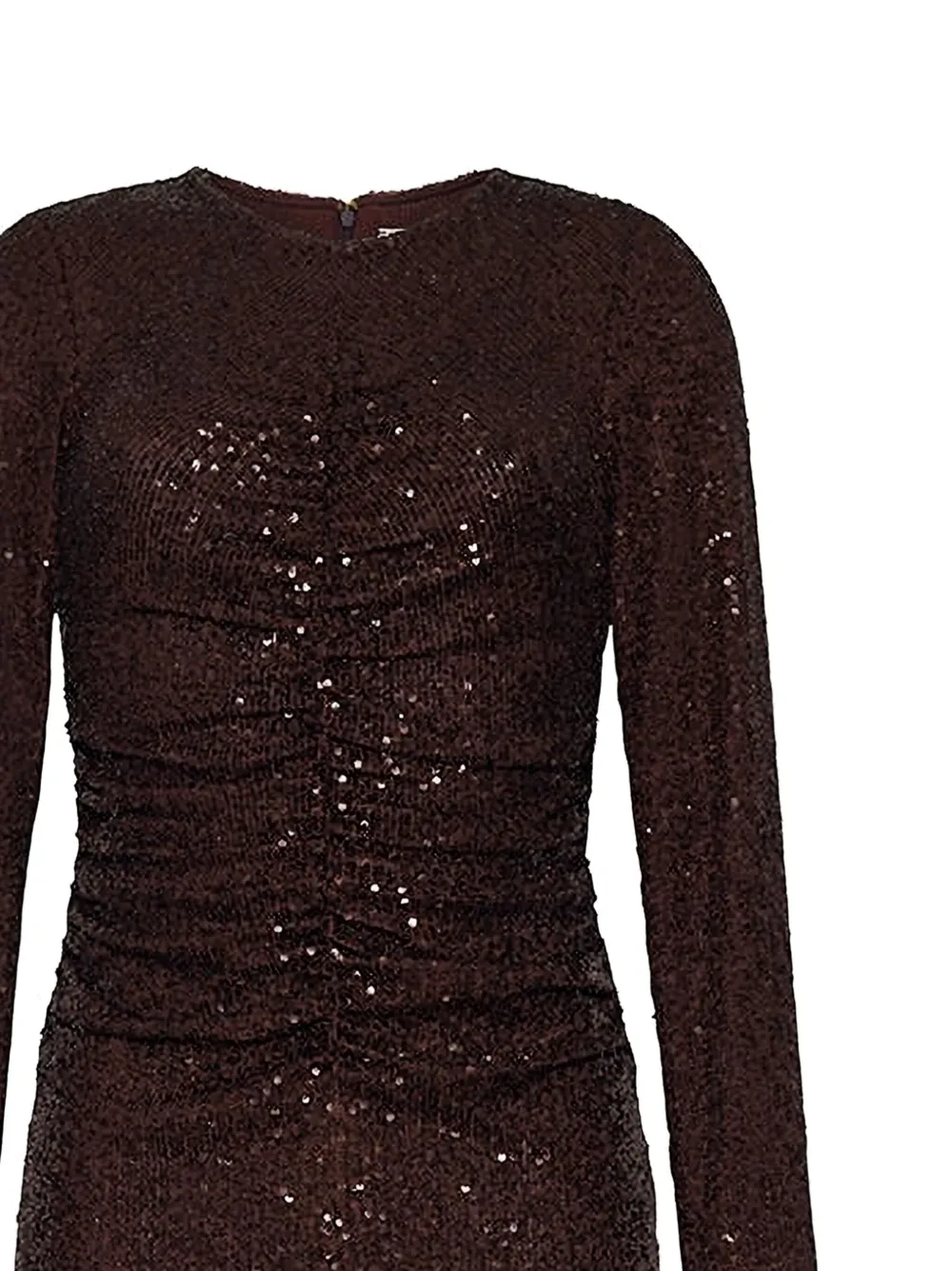 Cara Cara Maisy maxi-jurk met pailletten en lange mouwen - Bruin