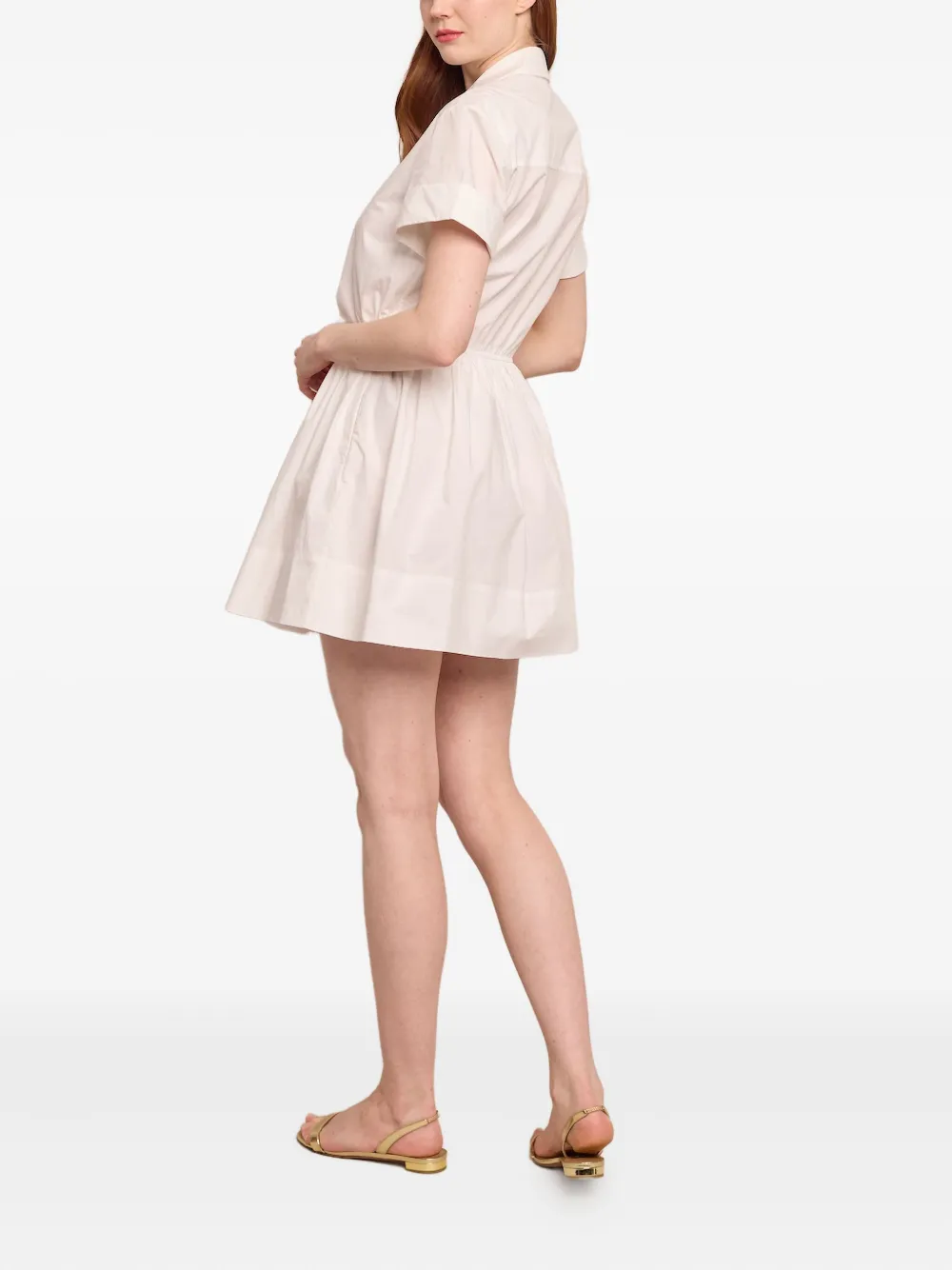 Asbury Tie-Waist Poplin Mini Dress