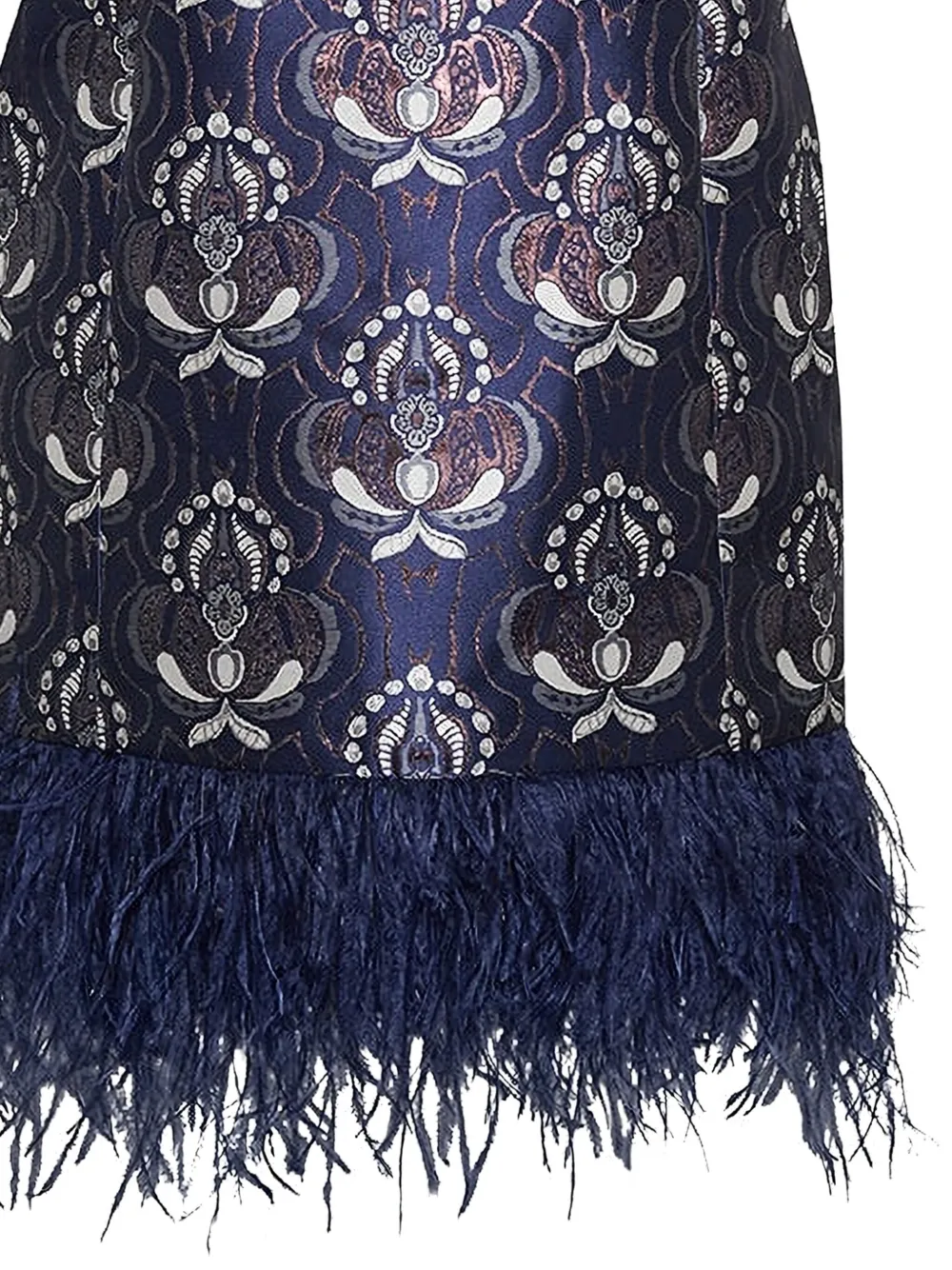 Cara Cara Carlie mini-jurk met veren afwerking - Blauw