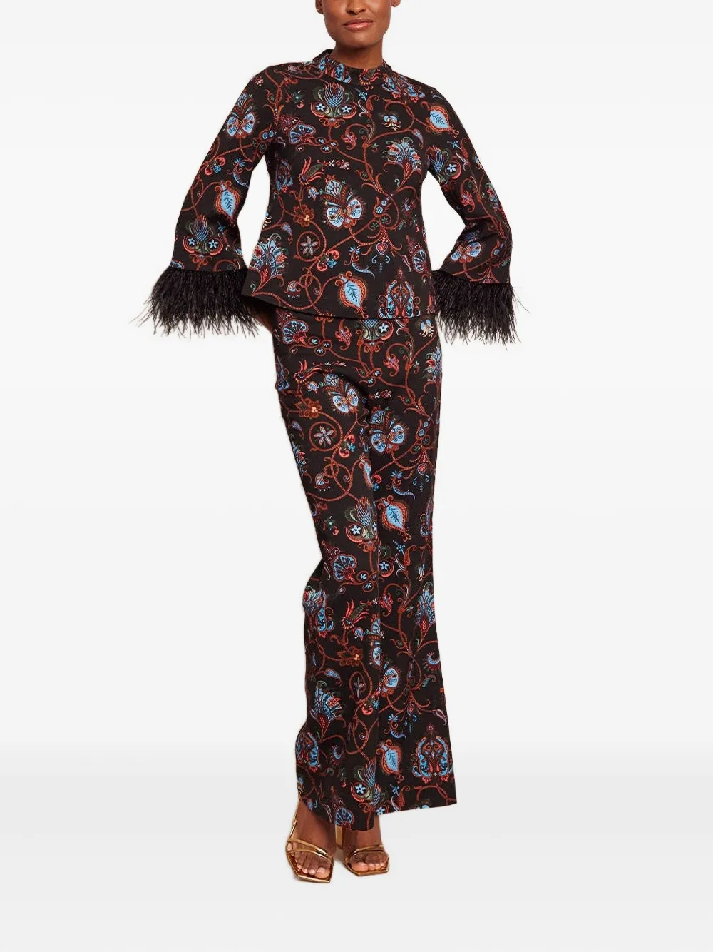 Cara Cara Pisa floral-print flared trousers | Flared & Bell-Bottom Pants | Image 2